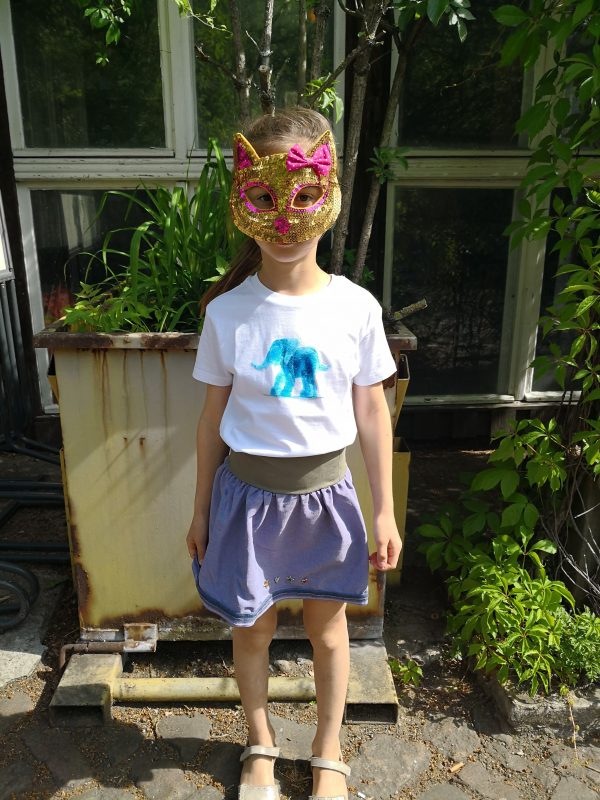 Kinder-T-Shirt: Tamu der kleine blaue Elefant